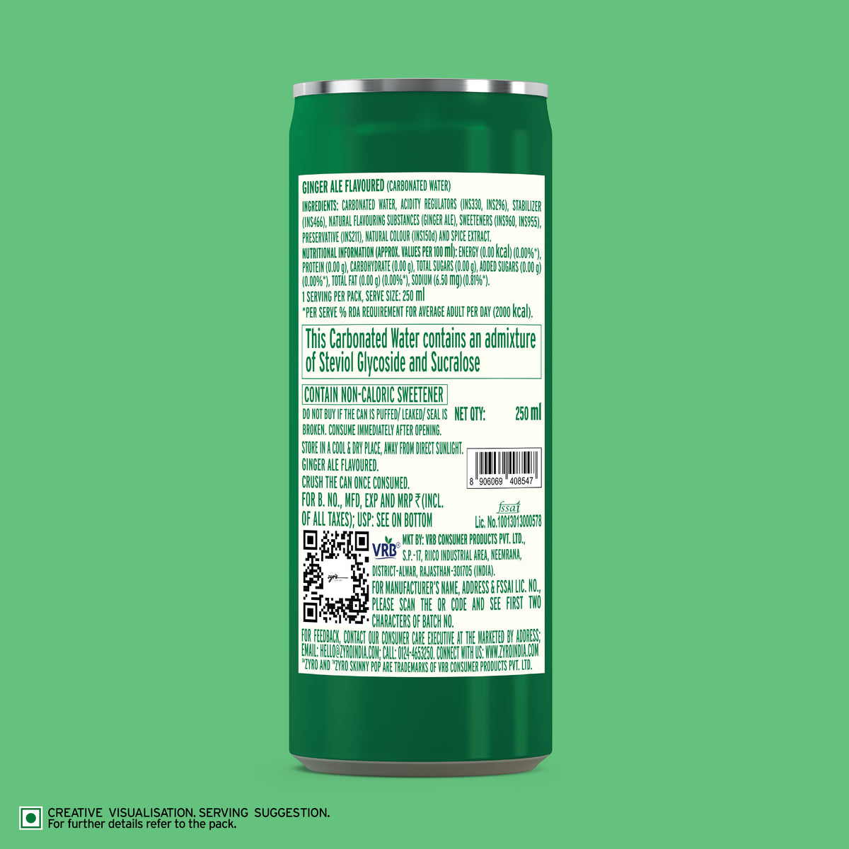 Ginger Ale Flavoured (250 ml)