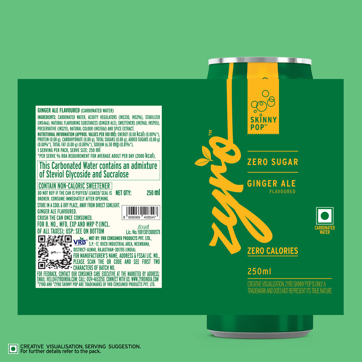 Ginger Ale Flavoured (250 ml)