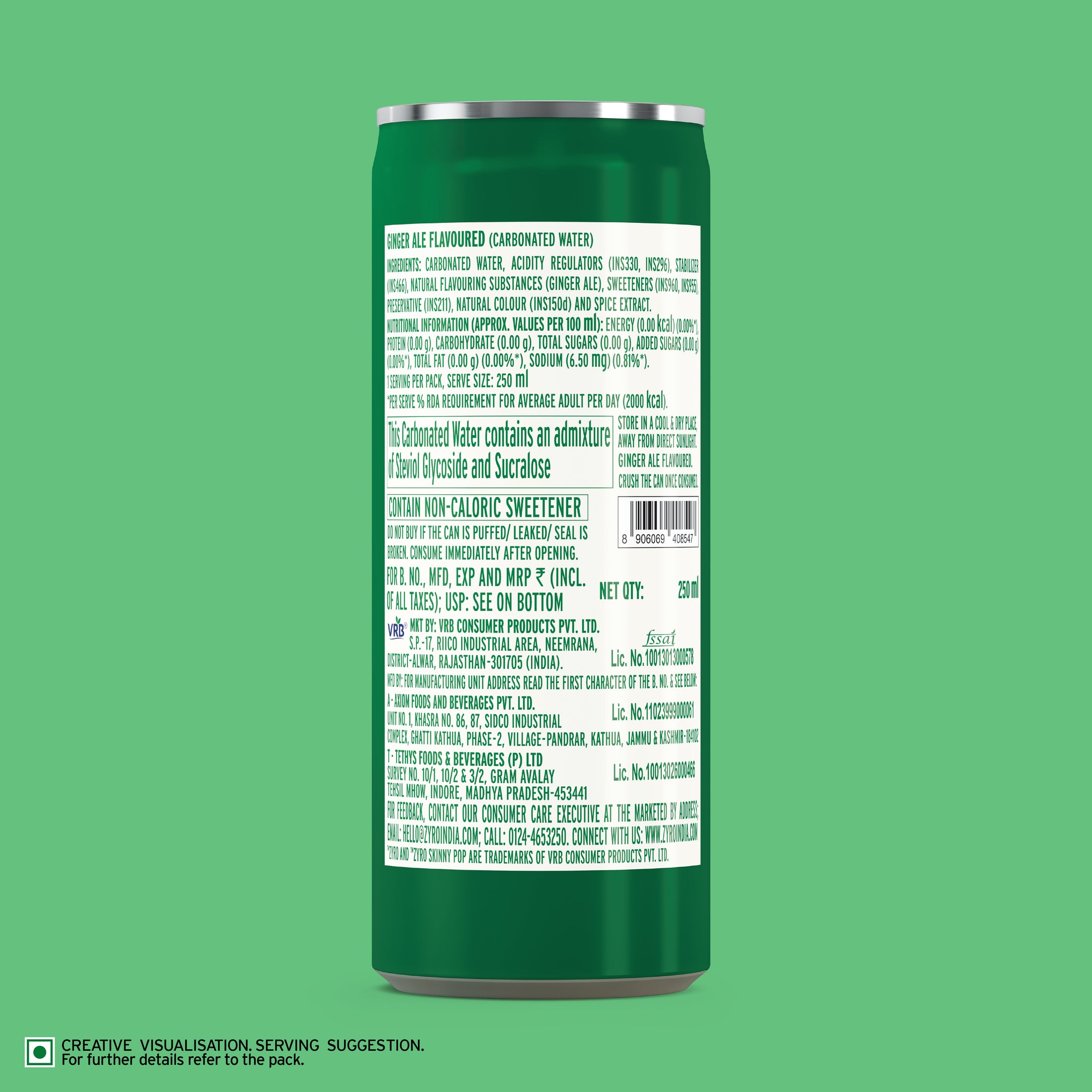 Ginger Ale Flavoured (250 ml)