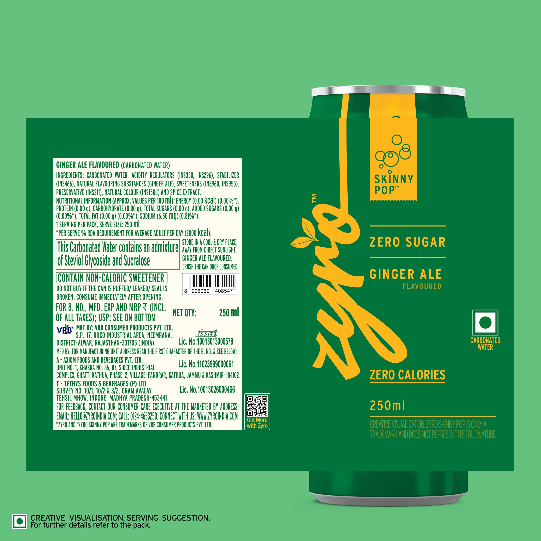 Ginger Ale Flavoured (250 ml)